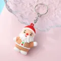 Süßer Weihnachtsmann Schlüsselanhänger Anhänger weiches Gummi Cartoon Urlaubsgeschenk Variante - Weihnachtsmann Stil B (4)