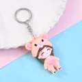 Cute cartoon girl keychain animal pendant bag charm metal keyring accessory lovely gift - Mouse