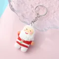 Niedlicher Weihnachtsmann Schlüsselanhänger Silikon Anhänger festliches Geschenk neu - 3D Weihnachtsmann Stil (8)