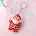 Weihnachten Weihnachtsmann Schlüsselanhänger süße Silikon Feiertag Geschenk Anhänger - Silikon Weihnachtsmann Stil (11)