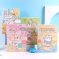 Set of four cute cartoon Daida Tiger notebooks with colorful pages and magnetic clasps - Tiger Style (HSCK-8117) / 32K