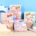Jolis carnets de notes Shiba Inu avec feuille d'or 3D et boucle magnétique en cuir - Style Shiba Inu (HSCK-8119) / 32K