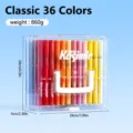 Kasimir 36er-Set weiche Pinselmarker in einem tragbaren, transparenten Koffer - 36er Set Farben