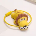 Cute cartoon lion steel wire keychain pendant, creative bag charm and car key ring accessory. - Lion