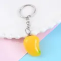 Süßer gelber Mango Harz Schlüsselanhänger Anhänger Cartoon Tasche Charme Ring Dekor - Mango