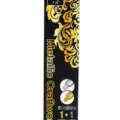 Metallic gold and silver craft marker pens for DIY projects on black cardstock - Gold + Silver (GN8900) / 2.0mm (2 Pieces/Pack)