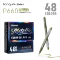 Professional 48-color metallic gel pen set with large capacity ink for DIY art - P660 Multicolor Set