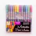 Profi 12er-Set schimmernde Metallic-Marker für künstlerisches Zeichnen und Basteln. - 12-Farben-Set