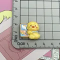 Harz gelbes Küken Spielekonsole flache Rückseite Charm DIY Handyhülle Schreibwaren Dekor - Tetris-Huhn / Gelb