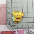 Cute yellow bee bear resin flatback charm for DIY phone case keychain crafts 1pcs - Yellow Bee with Sugar Stick (B098)