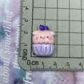 Pink cute pig cupcake resin flatback cabochon for DIY phone case hair clip craft decor - Blueberry Ice Cream Pig