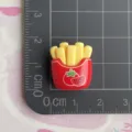 Cute resin french fries cabochon for DIY crafts, phone case decoration and jewelry making. - Tomato French Fries / 3 Pieces/Pack