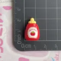 Mini resin tomato sauce bottle charm for handmade crafts, DIY jewelry and phone case decor. - 2 Pieces/Set