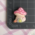 Harz Cartoon Pilz Haus Cabochon DIY Zubehör für Handyhülle Dekoration Bastelbedarf. - Rosa Pilzhaus / 6 Stück/Packung