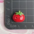 Cute red tomato resin flatback cabochon DIY craft accessory for phone case decoration shoe charm - 6 Pieces/Pack