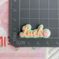 DIY resina lettera Luck accessorio ciondolo per custodia telefono artigianato capelli. - Lettere LUCK / Finitura lucida / Verde