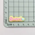 Transparent jelly color English letter resin charm DIY mobile phone case accessory - Sweet (Word Plate) / 1 Piece
