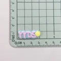 Resin charm detail showing pink YYDS letters and cute sun on transparent base, close-up view. - YYDS (Word Plate) / 1 Piece/Pack