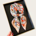 Chic silk square scarf with adorable cat print, perfect for neckwear, headbands or bag accessories. - Colorful Cat Print Style (BO-4#) / 70x70cm
