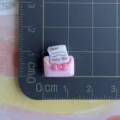 Mini pink envelope resin charm with bow and letter for phone case DIY craft decoration. - Miss You Pink Letter