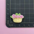 Resin flower basket cabochon detail, perfect for DIY phone case, hairpin and keychain decoration. - Camellia Flower Basket