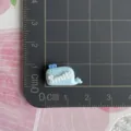 Mini blue whale resin charm with white smile letters for DIY hair clips and craft accessories. - Blue Whale (Smile) / 1 Piece / Blue