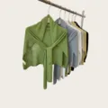 Lightweight summer knit shawl scarf on display rack, versatile cape for women wear. - 180cm / Autumn Green