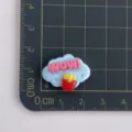 Harz Wolke WOW Pommes Anhänger Detail auf Gitter, ideal für DIY Handyhülle Handwerk. - WOW Sprechblase (B004) / Blau
