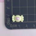 Mini yellow candy resin charm with pink heart for DIY nail art and cream glue border decoration - Beige Candy / S