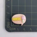 Harz Sprachblase Cabochon mit Text und Eistüte, perfekt für kreative DIY Bastelarbeiten. - NICE Sprechblase (B004) / Hellorange
