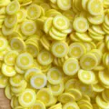 Tranches de pate polymere citron pour slime ongles coque telephone DIY accessoires deco mignons - Pack de 20g / Citron Jaune