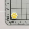 Cartoon solid color cat paw resin accessory for DIY car decor and phone case crafting - Cat Paw (C093实色小猫爪) / Yellow