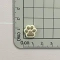 Resin Cat Paw Shape DIY Craft Patch Detail View Displayed on Measurement Grid Background - Cat Paw (C093实色小猫爪) / Brown