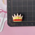 Resin princess crown charm DIY handmade accessories cute hair clip phone case decoration - Light Orange