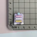 Glossy sticky note resin flatback charm for phone case, DIY hair clip, scrapbooking material - Shiny Purple