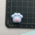 Glänzender Harz Katzenpfote DIY Anhänger für Handyhülle Haarnadel Kühlschrankmagnet Zubehör - Blau
