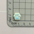 Resin cat paw DIY charm in light yellow and blue, perfect for phone cases and car decor. - Cat Paw (C093实色小猫爪) / Blue