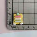 Glossy sticky note resin charm flatback DIY phone case hair clip craft accessories supply. - Shiny Yellow