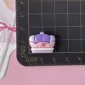 Shiny crown resin charm DIY handmade accessory for hair clips and phone cases - Purple