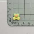 Miniature resin heart bow charm detail closeup for DIY nail art phone case decoration. - Set of 6