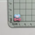Mini resin heart bow charm for phone case nail art DIY crafting decoration display - Blue + Watermelon Red Style / Set of 4