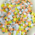 Tranches d'argile polymère mélangées slime breloques carotte lapin DIY coque ongles 100g - Pack de 20g / Lapin & Carotte