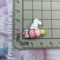 Cute resin big-eared rabbit strawberry charm for DIY phone case hair clip craft decor - Strawberry Skewer Rabbit
