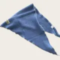 Blaues Woll-Dreiecktuch für Damen, kuscheliges, warmes Winterkopftuch und vielseitiger Modeschal. - 110cm / Blau