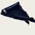 Dunkelblaues Strick-Wollmischgewebe Dreieckstuch und kuscheliger warmer Winterschal. - 110cm / Marineblau