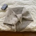 Bufanda triangular de punto mezcla de lana estilo coreano chal cálido de invierno - Beige Albaricoque