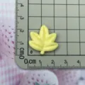 Yellow resin leaf charm flatback cabochon for DIY hair clips, phone cases, and jewelry making. - Yellow Maple Leaf Style (B079 Frosted Leaf)