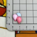 Mini ciondoli a palloncino in resina lucida per fai da te, vista di misurazione. - Palloncino Senza Filo / Mini