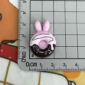 Cabochon resina ciambella coniglio simpatico accessorio dolce per custodia telefono fai da te - Ciambella Orecchie di Coniglio