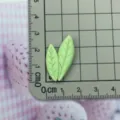 Matte green resin leaf cabochons for DIY hair clips and phone case craft accessories. - Light Green Two Leaves Style (B079 Frosted Leaf)